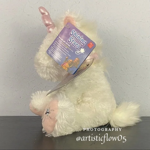 NEW! RARE! SEALED! 2006 Russ Shining Stars White And Pink Plush Unicorn - Picture 4 of 10